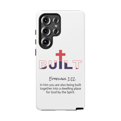 Built Cross Logo with Ephesians 2:22 Scripture Phone Case