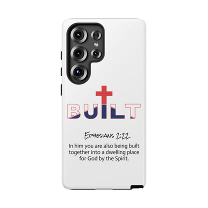 Built Cross Logo with Ephesians 2:22 Scripture Phone Case