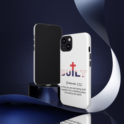Built Cross Logo with Ephesians 2:22 Scripture Phone Case