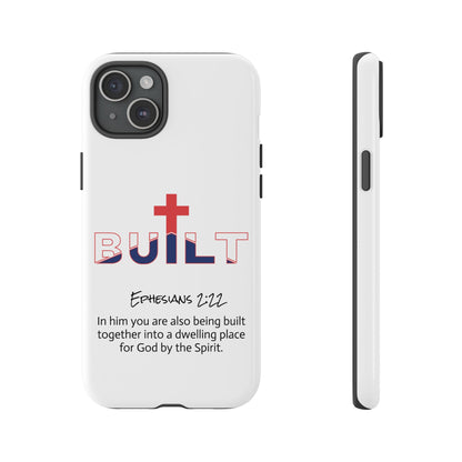 Built Cross Logo with Ephesians 2:22 Scripture Phone Case