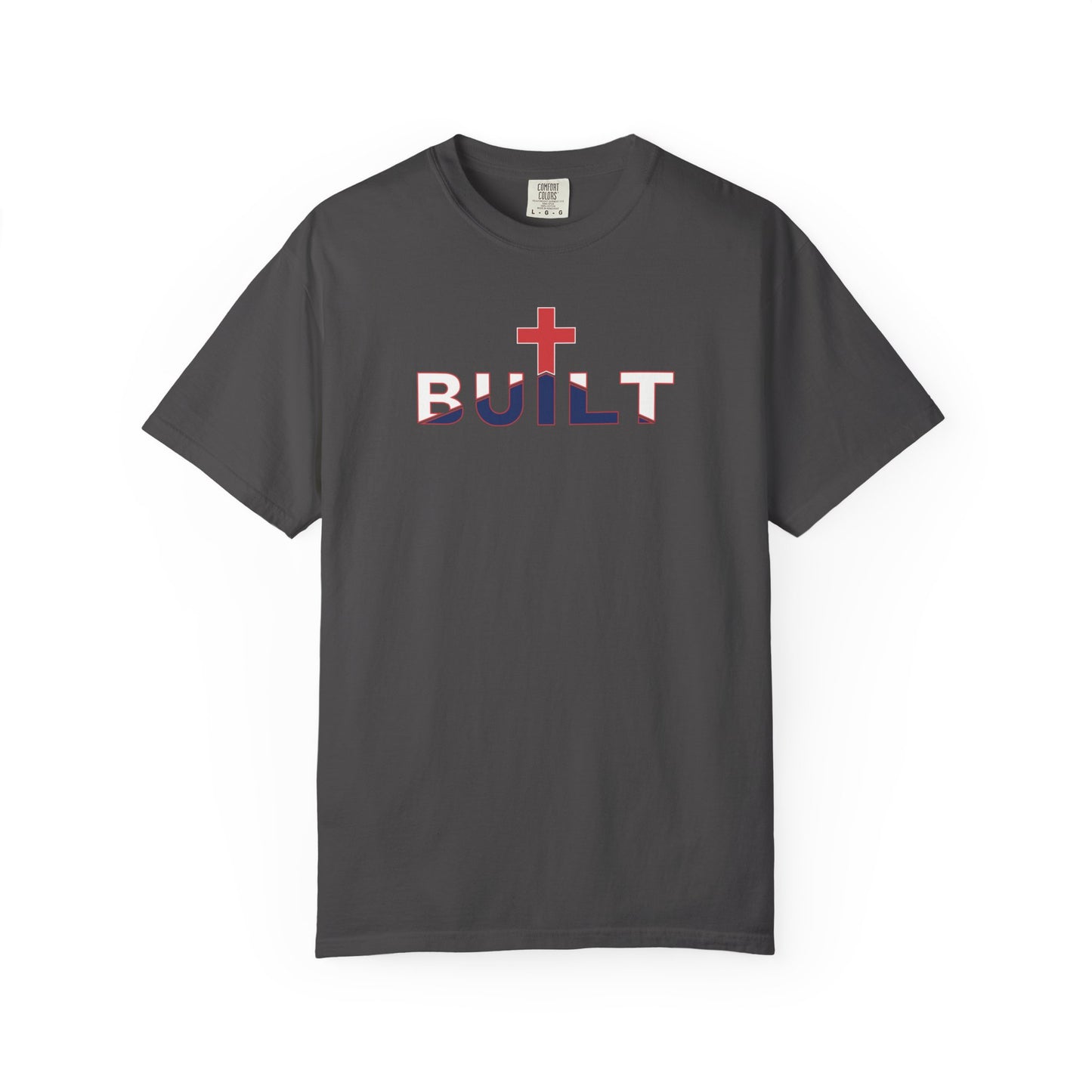 Built Cross T-Shirt - White Outline