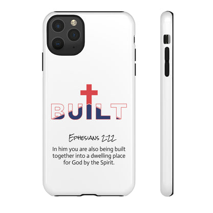 Built Cross Logo with Ephesians 2:22 Scripture Phone Case