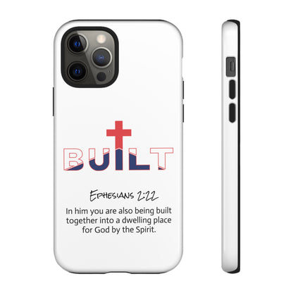 Built Cross Logo with Ephesians 2:22 Scripture Phone Case