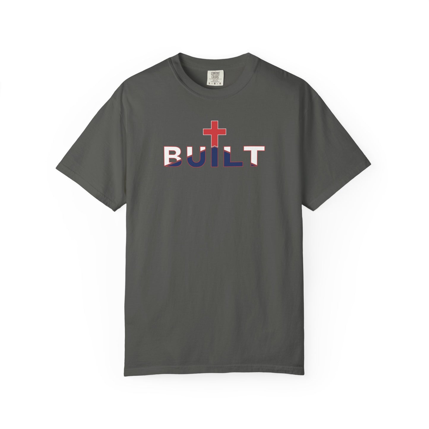 Built Cross T-Shirt - White Outline