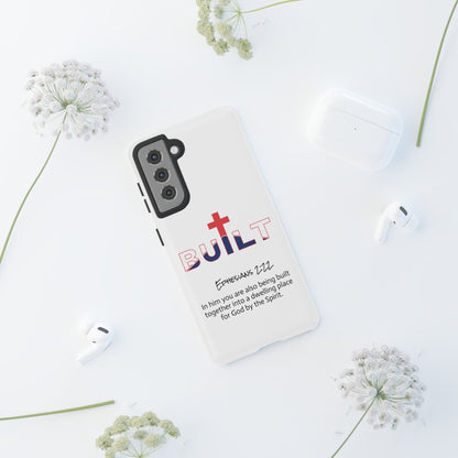 Built Cross Logo with Ephesians 2:22 Scripture Phone Case
