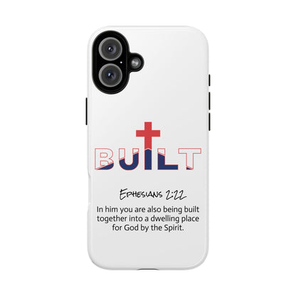 Built Cross Logo with Ephesians 2:22 Scripture Phone Case
