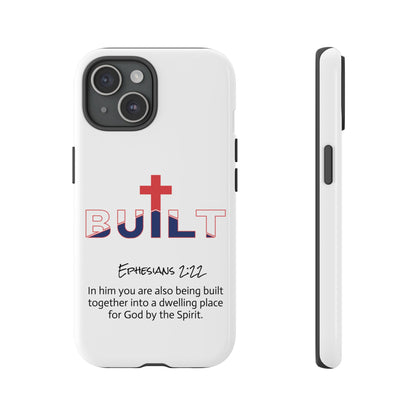 Built Cross Logo with Ephesians 2:22 Scripture Phone Case