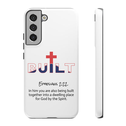 Built Cross Logo with Ephesians 2:22 Scripture Phone Case