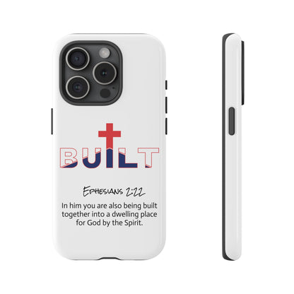 Built Cross Logo with Ephesians 2:22 Scripture Phone Case