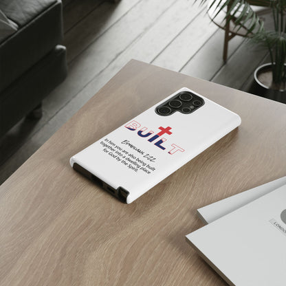 Built Cross Logo with Ephesians 2:22 Scripture Phone Case