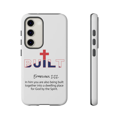 Built Cross Logo with Ephesians 2:22 Scripture Phone Case