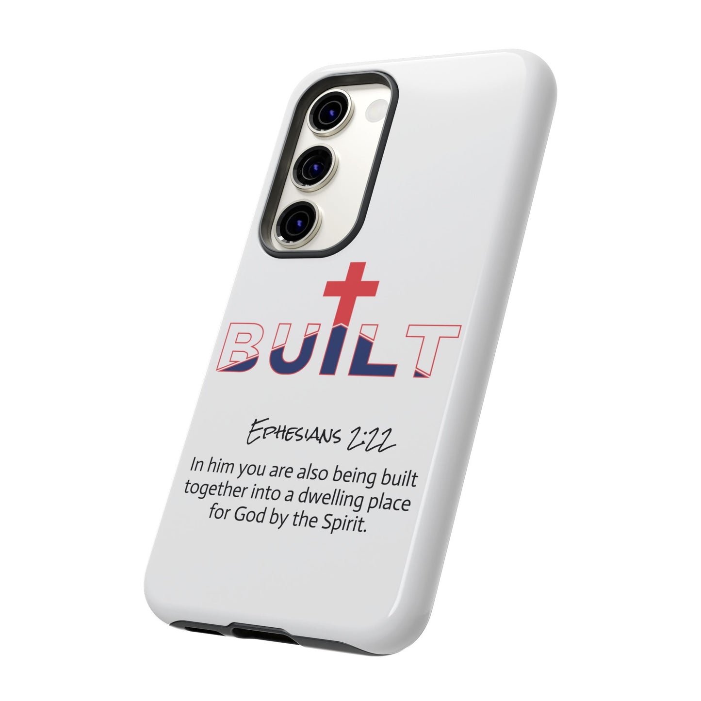 Built Cross Logo with Ephesians 2:22 Scripture Phone Case