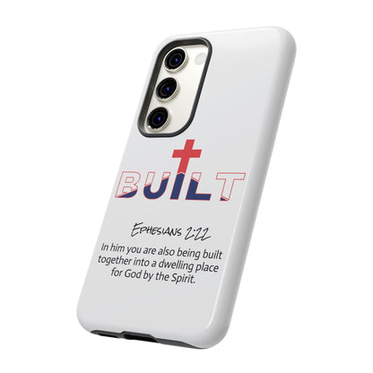 Built Cross Logo with Ephesians 2:22 Scripture Phone Case