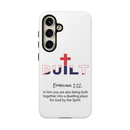 Built Cross Logo with Ephesians 2:22 Scripture Phone Case