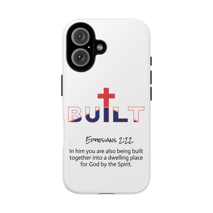 Built Cross Logo with Ephesians 2:22 Scripture Phone Case