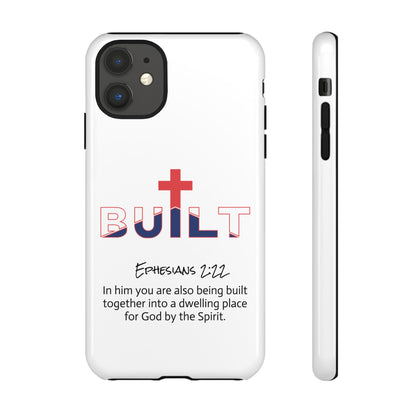 Built Cross Logo with Ephesians 2:22 Scripture Phone Case