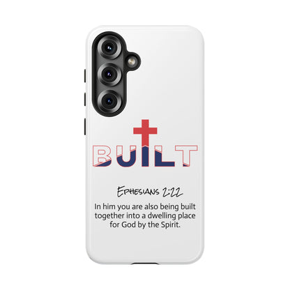 Built Cross Logo with Ephesians 2:22 Scripture Phone Case