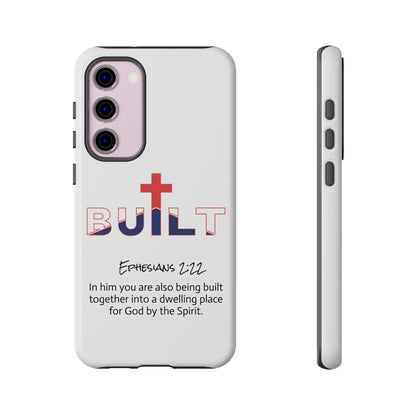 Built Cross Logo with Ephesians 2:22 Scripture Phone Case