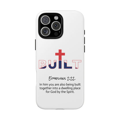 Built Cross Logo with Ephesians 2:22 Scripture Phone Case