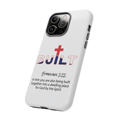 Built Cross Logo with Ephesians 2:22 Scripture Phone Case