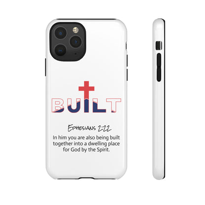 Built Cross Logo with Ephesians 2:22 Scripture Phone Case