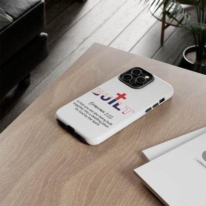 Built Cross Logo with Ephesians 2:22 Scripture Phone Case