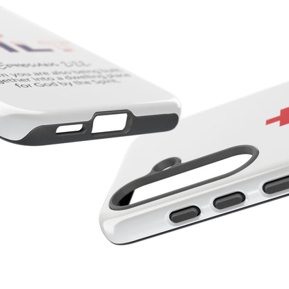 Built Cross Logo with Ephesians 2:22 Scripture Phone Case