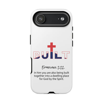Built Cross Logo with Ephesians 2:22 Scripture Phone Case