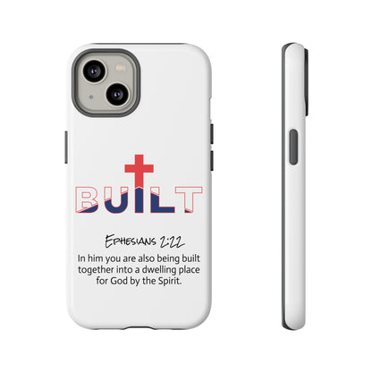 Built Cross Logo with Ephesians 2:22 Scripture Phone Case