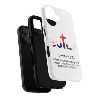 Built Cross Logo with Ephesians 2:22 Scripture Phone Case