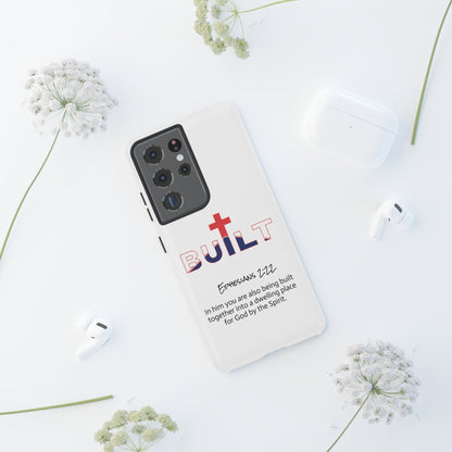 Built Cross Logo with Ephesians 2:22 Scripture Phone Case