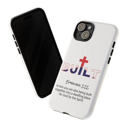 Built Cross Logo with Ephesians 2:22 Scripture Phone Case