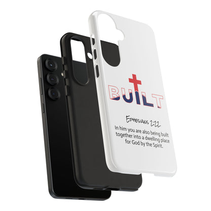 Built Cross Logo with Ephesians 2:22 Scripture Phone Case