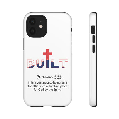 Built Cross Logo with Ephesians 2:22 Scripture Phone Case