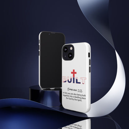 Built Cross Logo with Ephesians 2:22 Scripture Phone Case