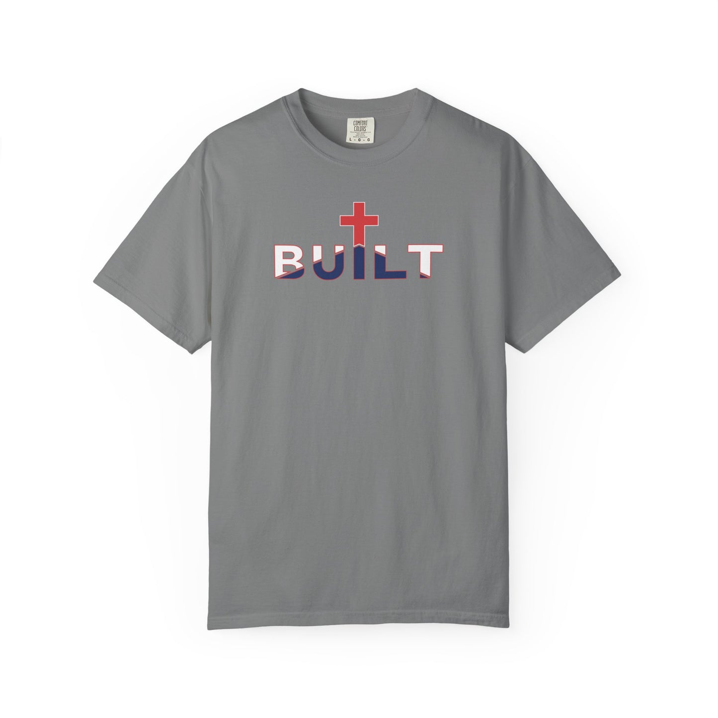 Built Cross T-Shirt - White Outline
