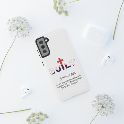Built Cross Logo with Ephesians 2:22 Scripture Phone Case
