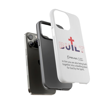 Built Cross Logo with Ephesians 2:22 Scripture Phone Case