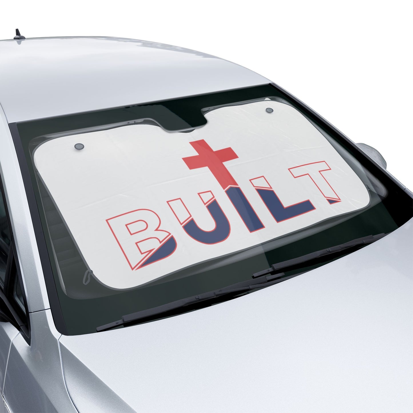 Car Sun Shade — "Built" Cross Windshield Protector