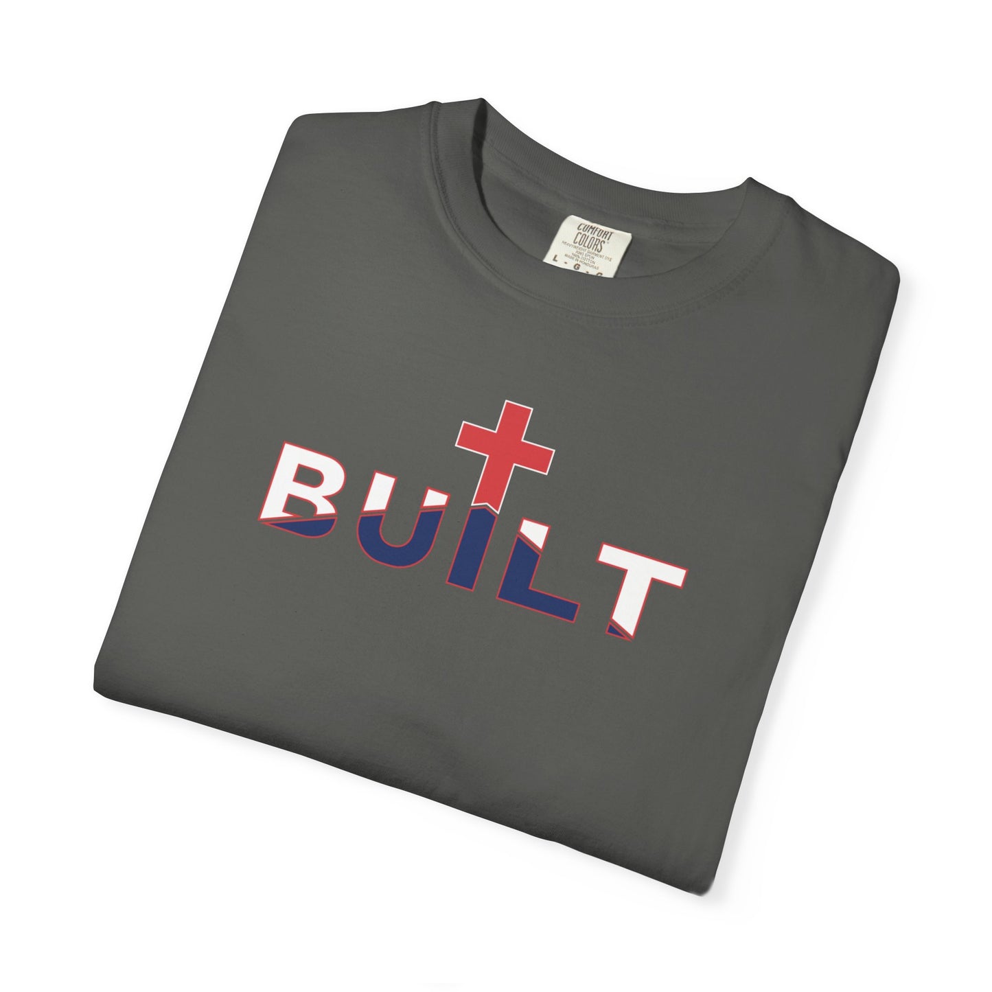 Built Cross T-Shirt - White Outline