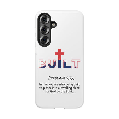 Built Cross Logo with Ephesians 2:22 Scripture Phone Case
