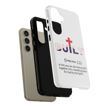 Built Cross Logo with Ephesians 2:22 Scripture Phone Case