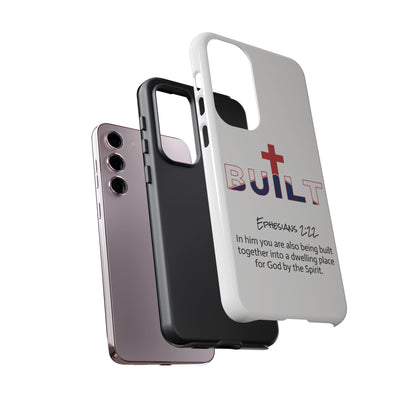 Built Cross Logo with Ephesians 2:22 Scripture Phone Case