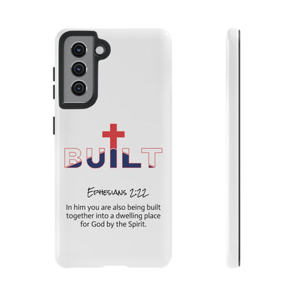 Built Cross Logo with Ephesians 2:22 Scripture Phone Case