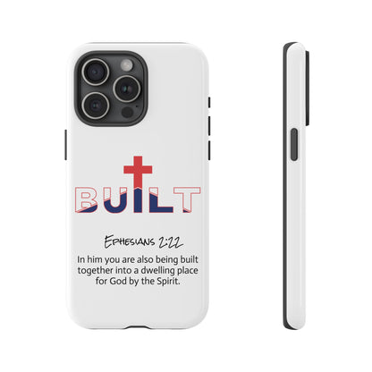 Built Cross Logo with Ephesians 2:22 Scripture Phone Case