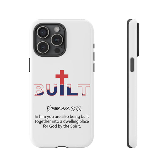 Built Cross Logo with Ephesians 2:22 Scripture Phone Case