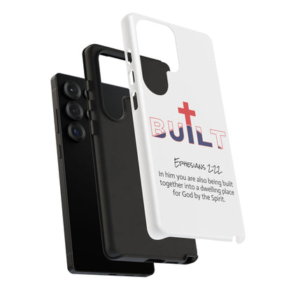Built Cross Logo with Ephesians 2:22 Scripture Phone Case