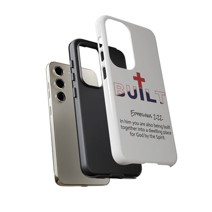 Built Cross Logo with Ephesians 2:22 Scripture Phone Case