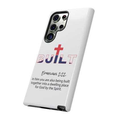Built Cross Logo with Ephesians 2:22 Scripture Phone Case
