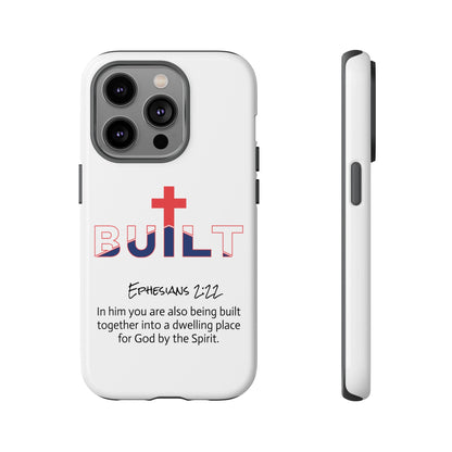 Built Cross Logo with Ephesians 2:22 Scripture Phone Case